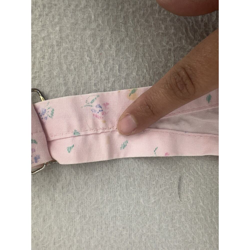 VTG OshKosh B’Gosh Vestbak Overalls 3-6M Pink Floral Baby Snap USA 90s READ - Picture 12 of 16